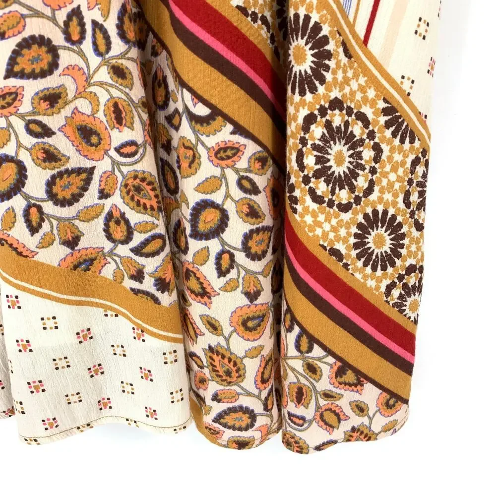 Aerie Dress Women's Size XS Mixed Print Boho Midi Sleeveless Multicolor - Picture 4 of 6